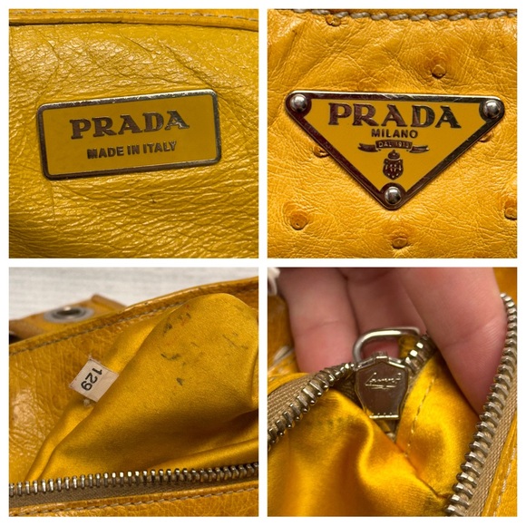 Prada Straw Ostrich Tote Naturale Soleil - Picture 15 of 15